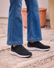 Baskets Femme Confort lacets Noir