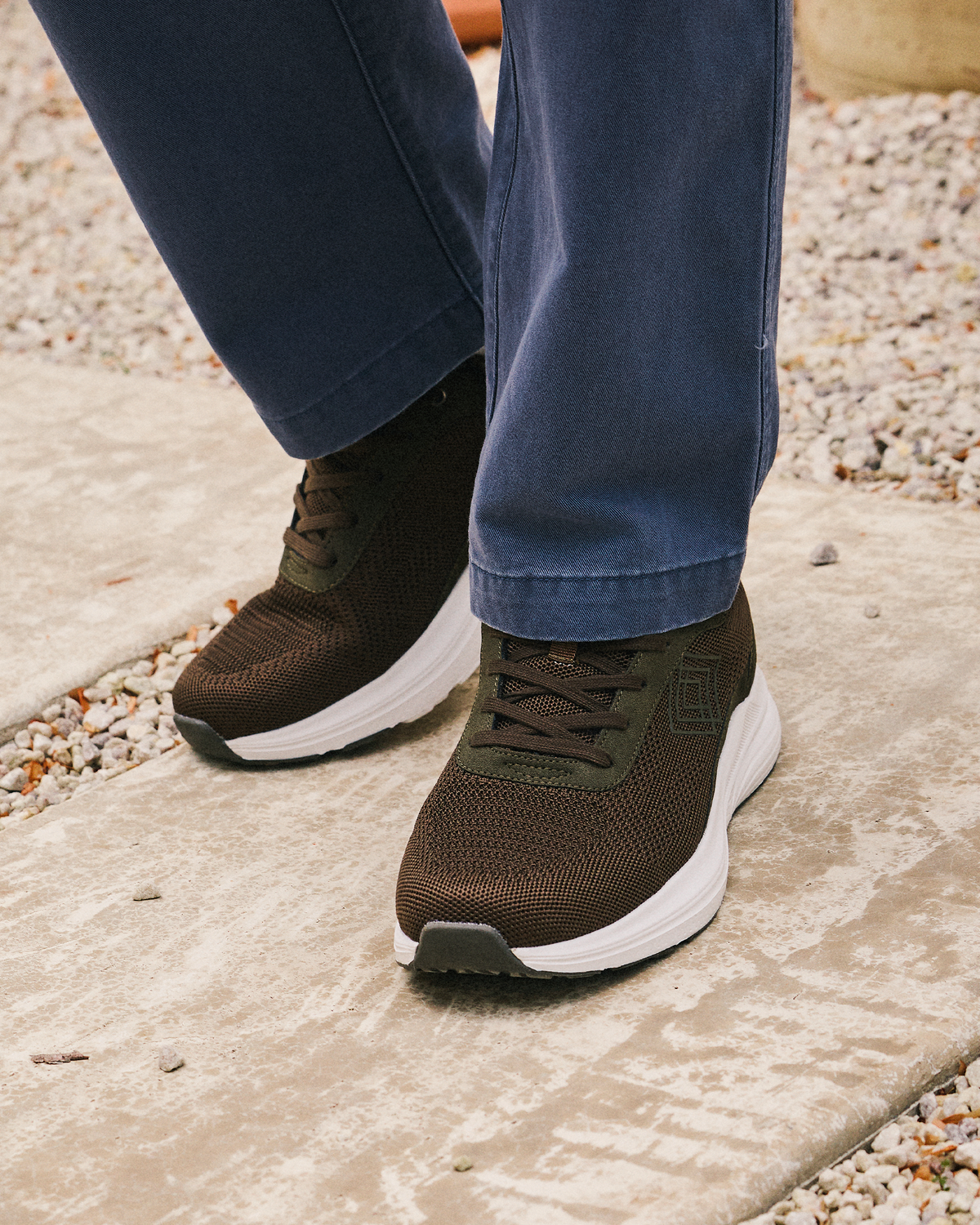 Baskets Homme slip-on semelle sport Kaki