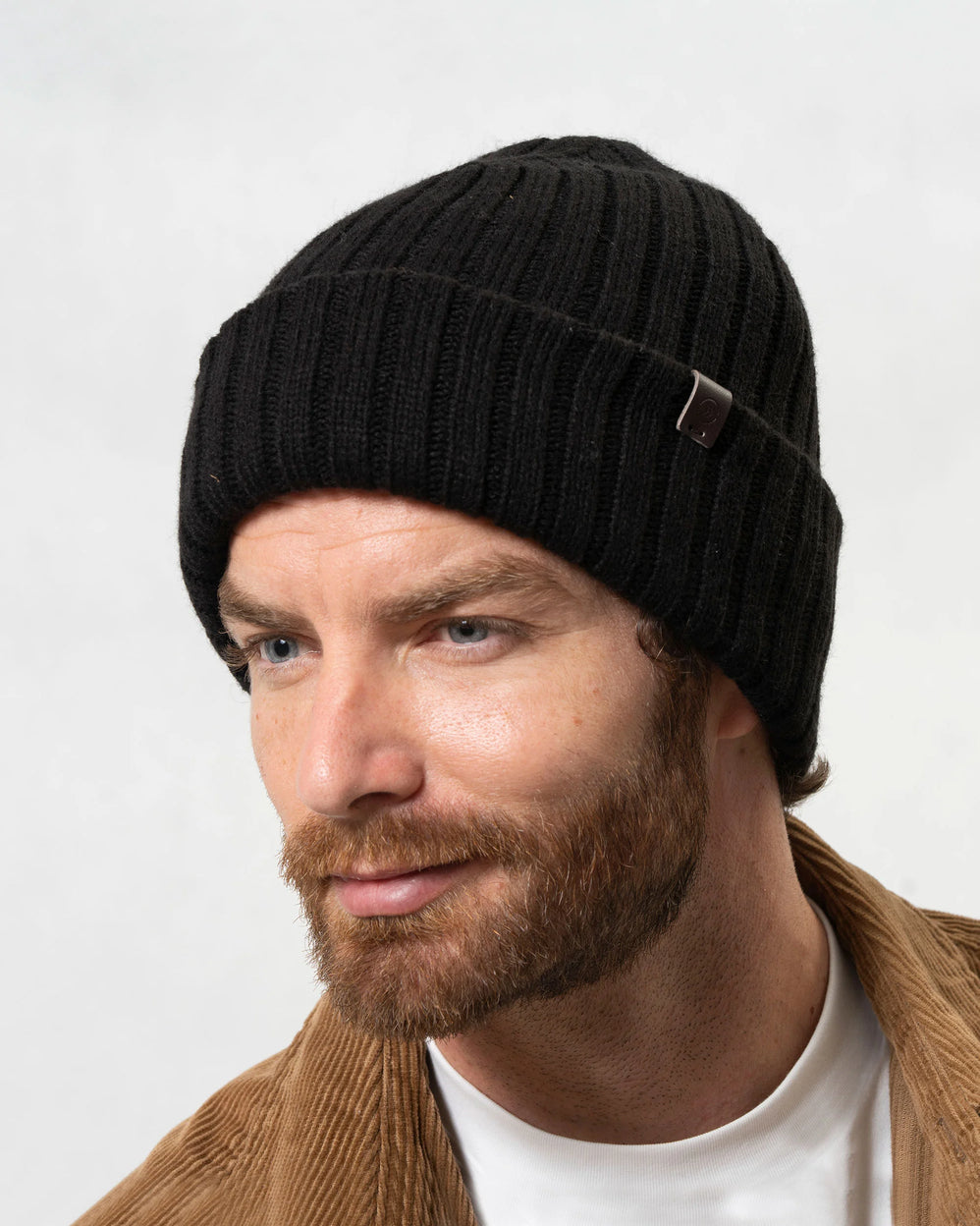 Bonnet Homme maille recyclée côtelée Noir - Isotoner