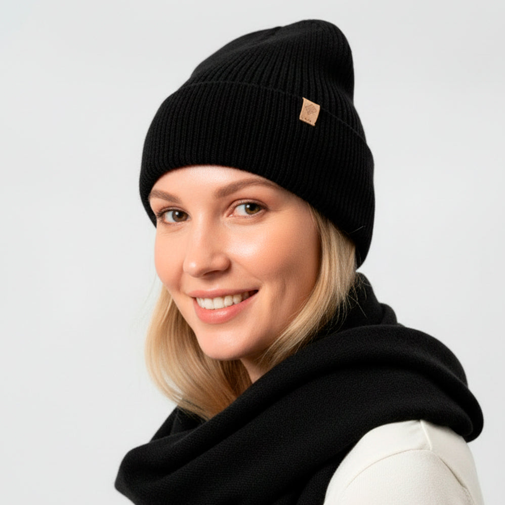 Bonnet Femme maille Ultra-doux Noir - Isotoner