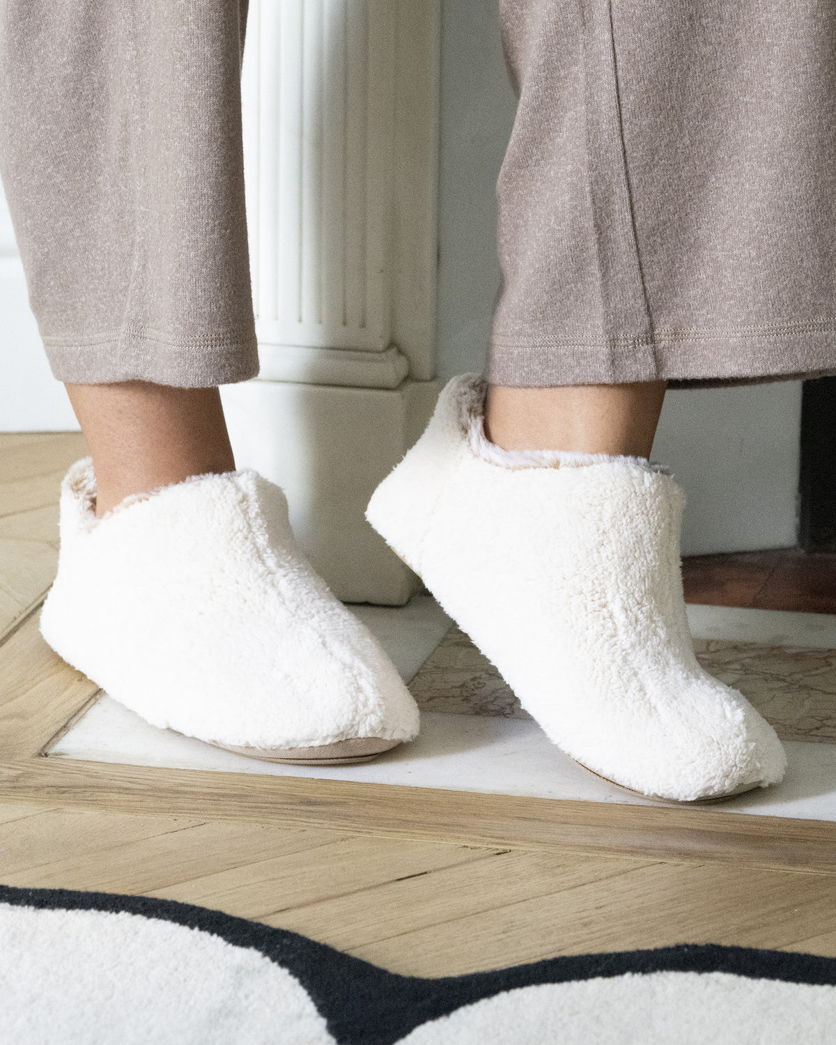 Chaussons Bottillons bas Femme Ivoire