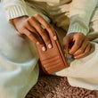 Porte-Cartes Femme zippé Camel