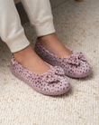 Chaussons ballerines Femme Léopard blush