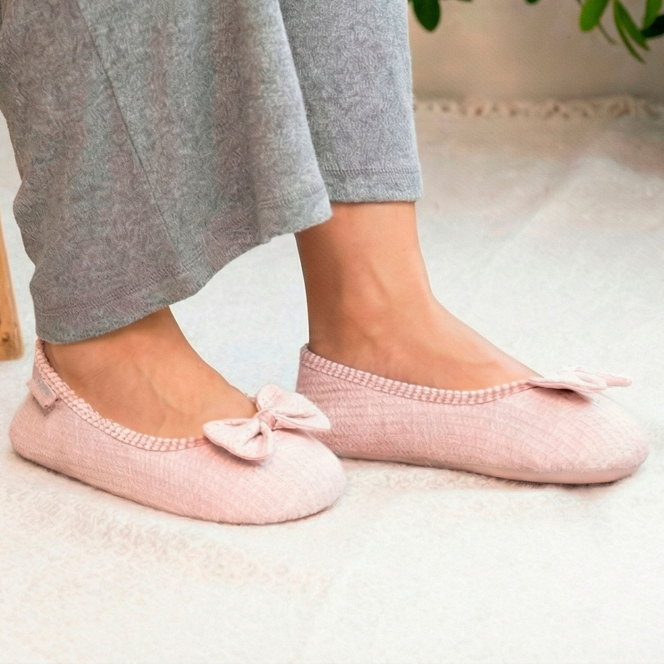 Chaussons ballerines Femme Blush chiné