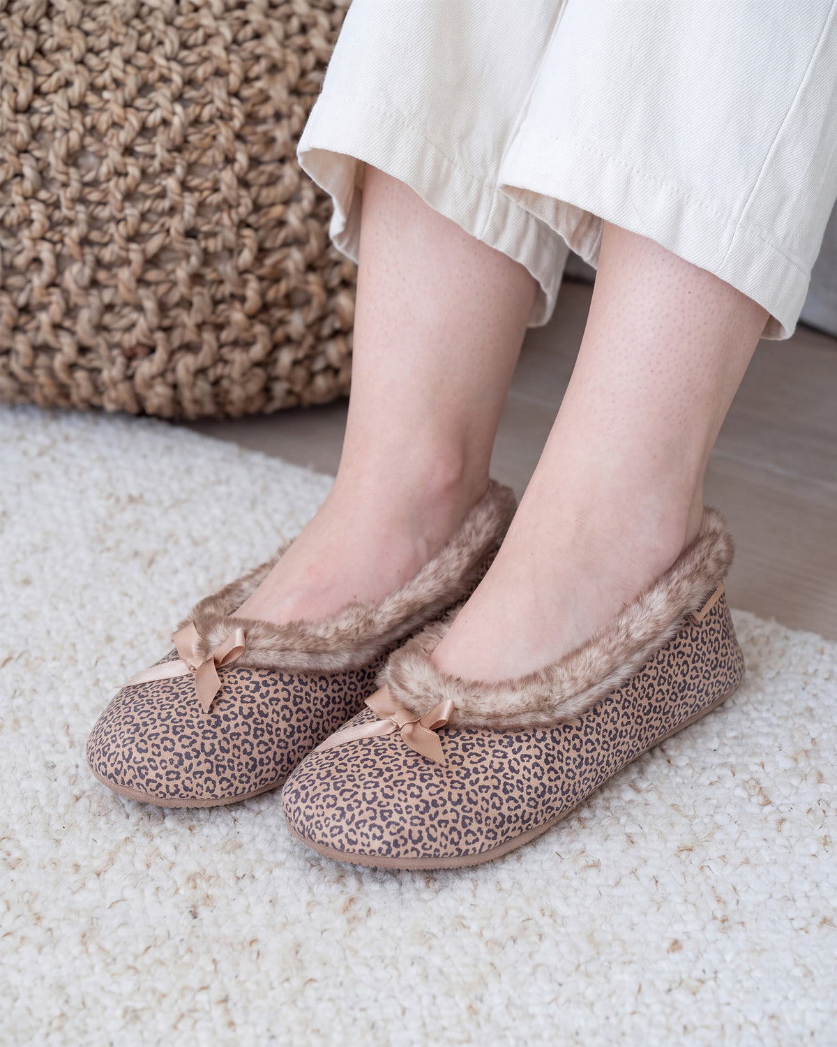 Chaussons ballerines Femme Léopard