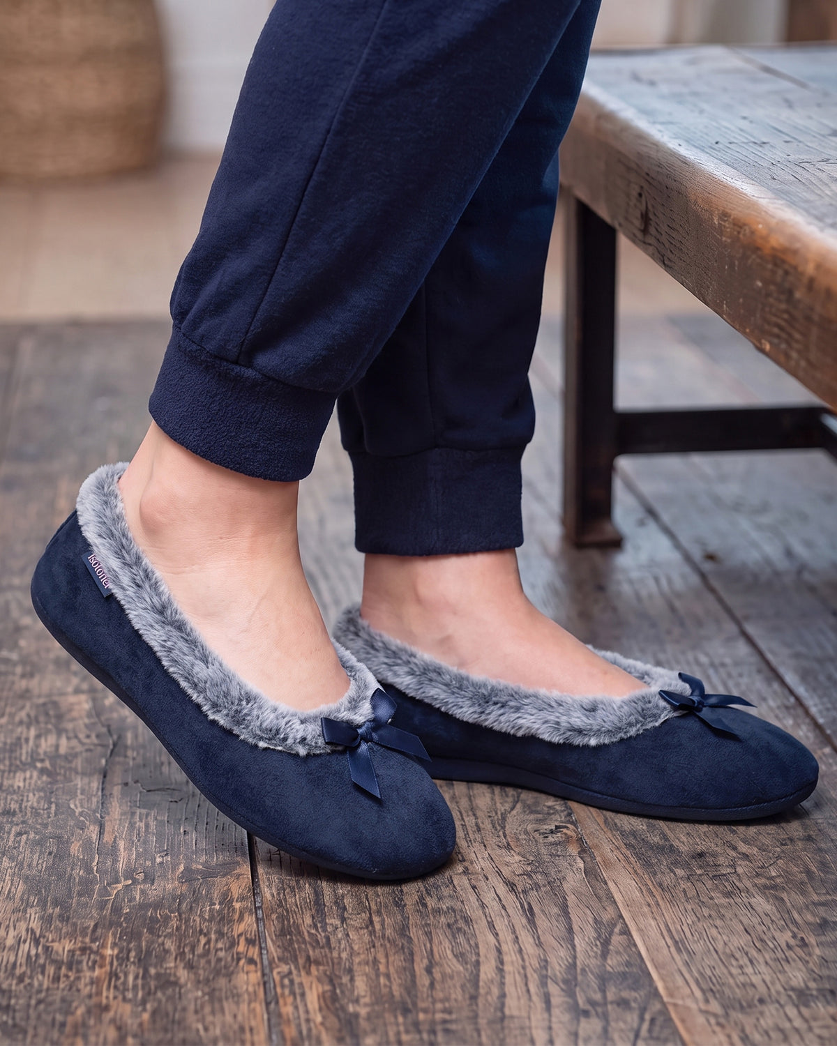 Chaussons ballerines Femme Marine