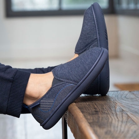 Chaussons slippers Homme BLOUP Marine - Isotoner