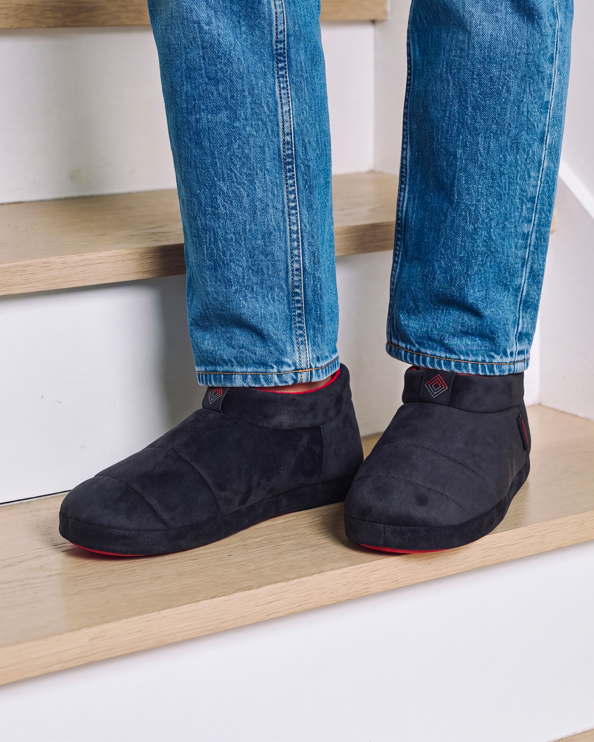 Chaussons Bottillons Homme suédine Noir
