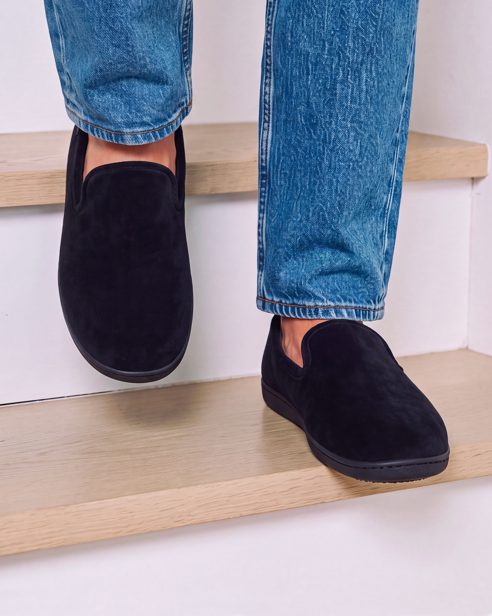 Chaussons Charentaises Homme Noir/Gris - Isotoner