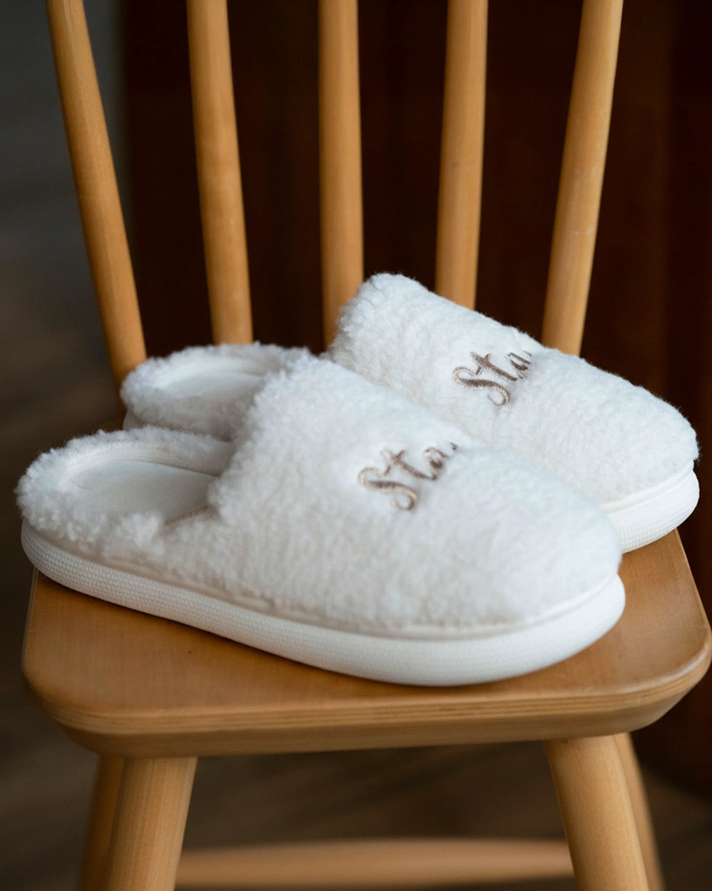 Chaussons mules Femme BLOUP Ivoire - Isotoner