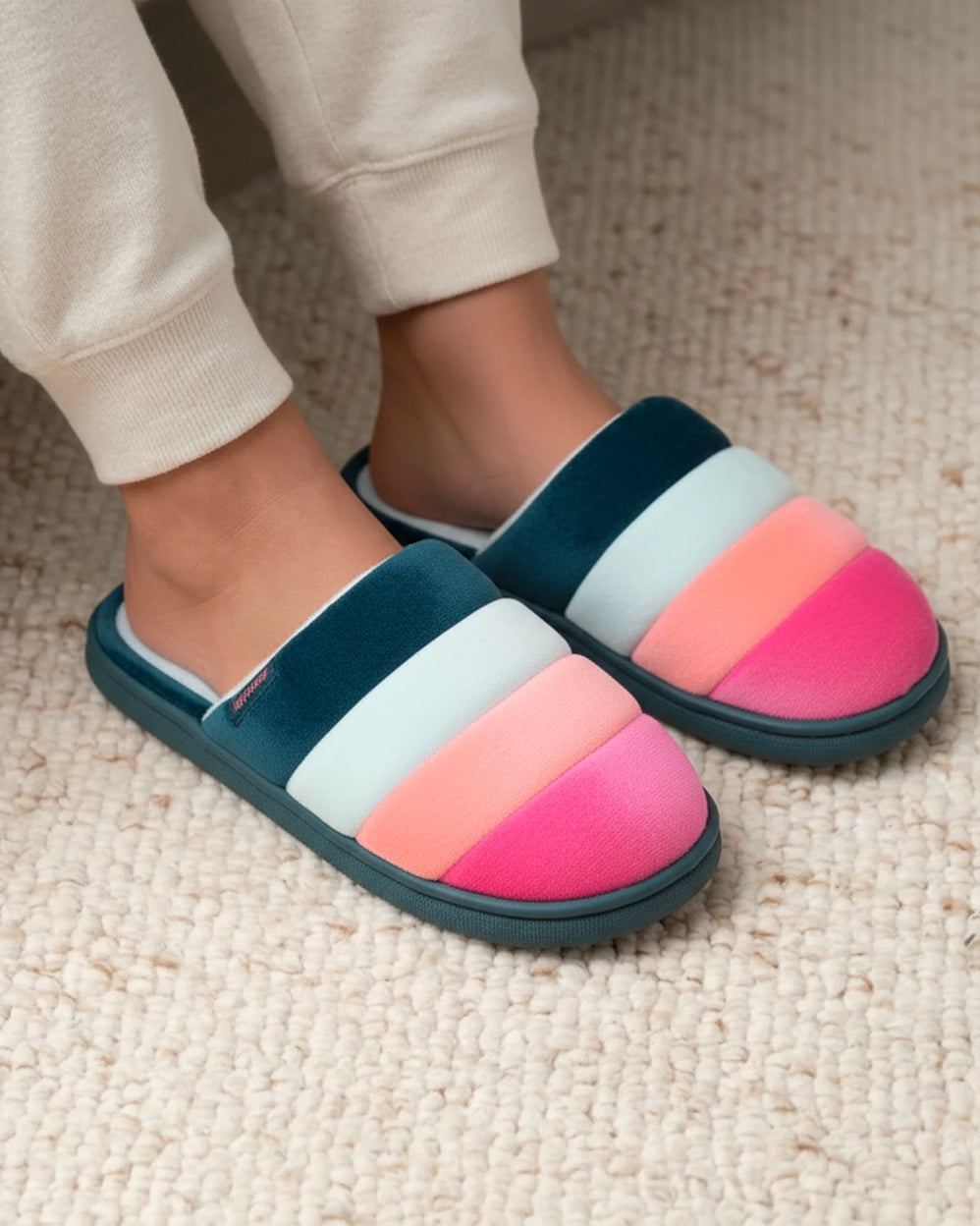 Chaussons mules Femme BLOUP Multicolor - Isotoner