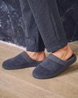 Chaussons Mules Homme Carrés Gris