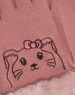Gants Fille 6/8 ans Rose chat