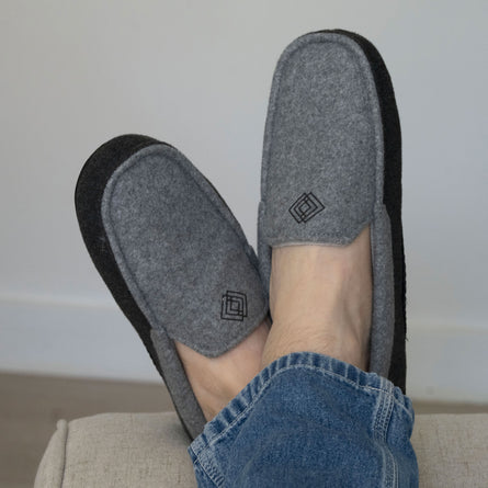 Chaussons mocassins Homme Dégradé gris - Isotoner