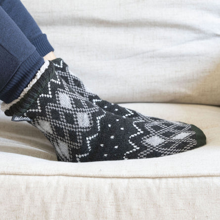 Chaussettes fourrées Homme Jacquard gris - Isotoner