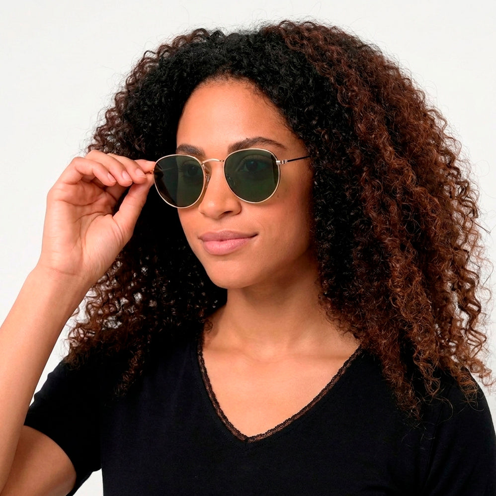 Lunettes de soleil Ovale Doré - Isotoner