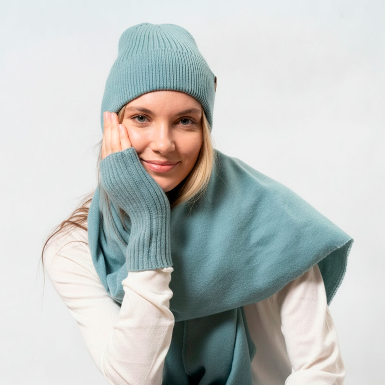 Écharpe Plaid Ultra-doux Femme Lagon