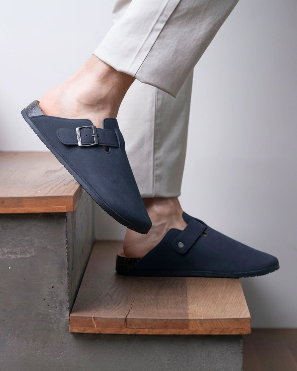 Mules sabots Homme Marine - Isotoner