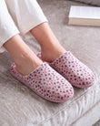 Chaussons mules Femme Léopard blush