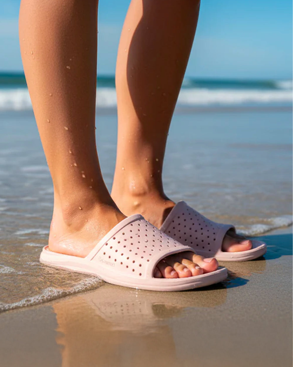 Mules claquettes Femme ajourées Nude - Isotoner