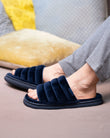 Chaussons sandales Homme BLOUP Marine velours