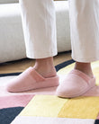 Chaussons mules talon Femme Blush velours