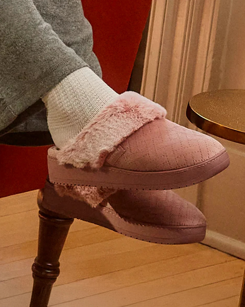 Chaussons mules talon Femme Blush - Isotoner