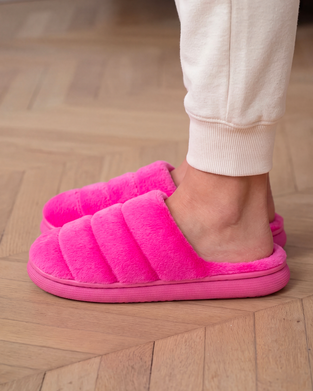 Chaussons Mules Femme BLOUP Fuchsia - Isotoner