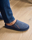 Chaussons Mules Homme Marine liseré Orange
