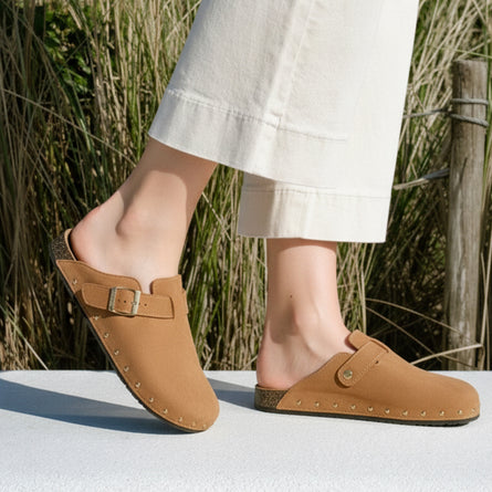 Sabots Femme Camel clous - Isotoner