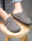 Mules Sabots Femme Taupe irisé