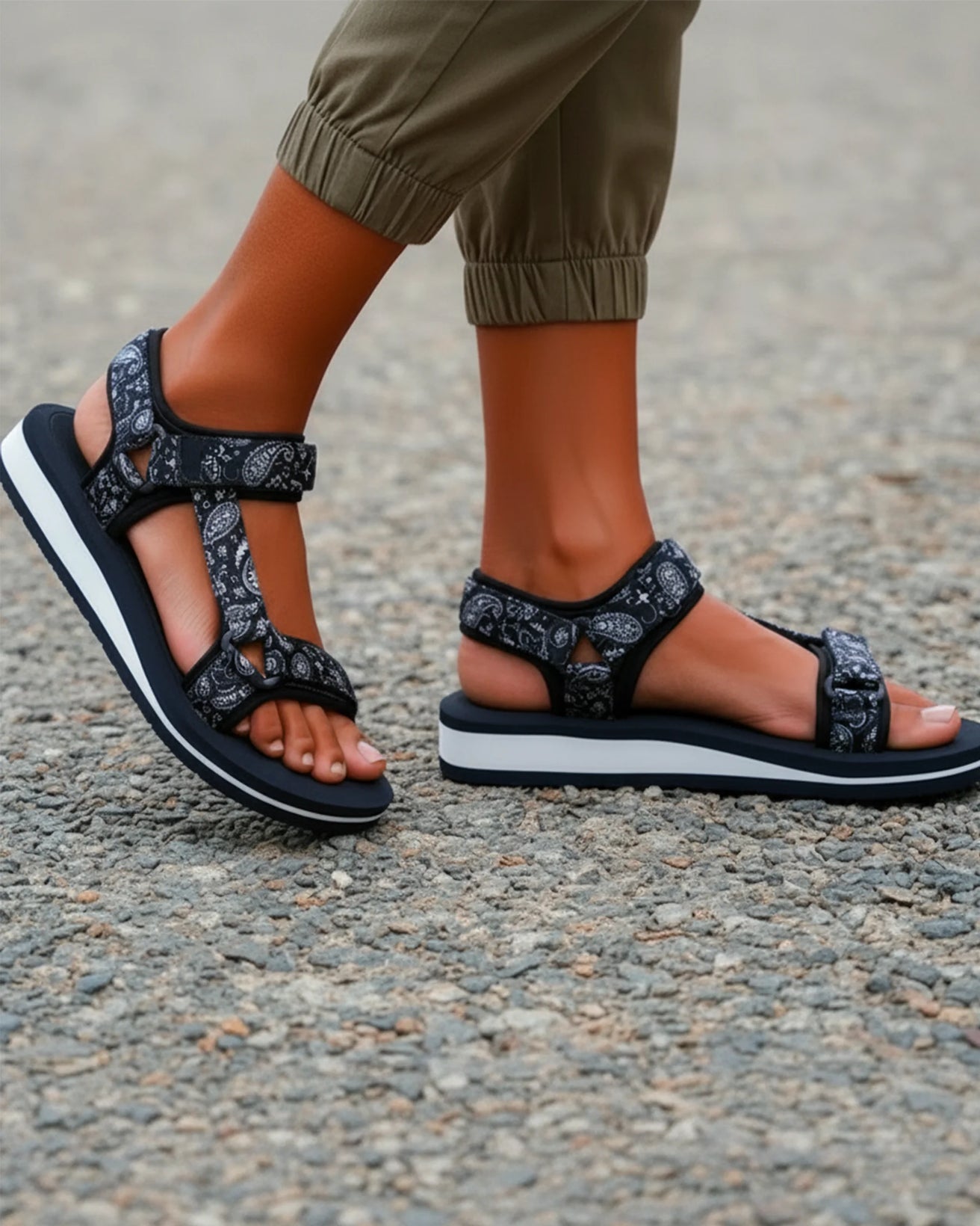 Sandale Femme sport talon Marine