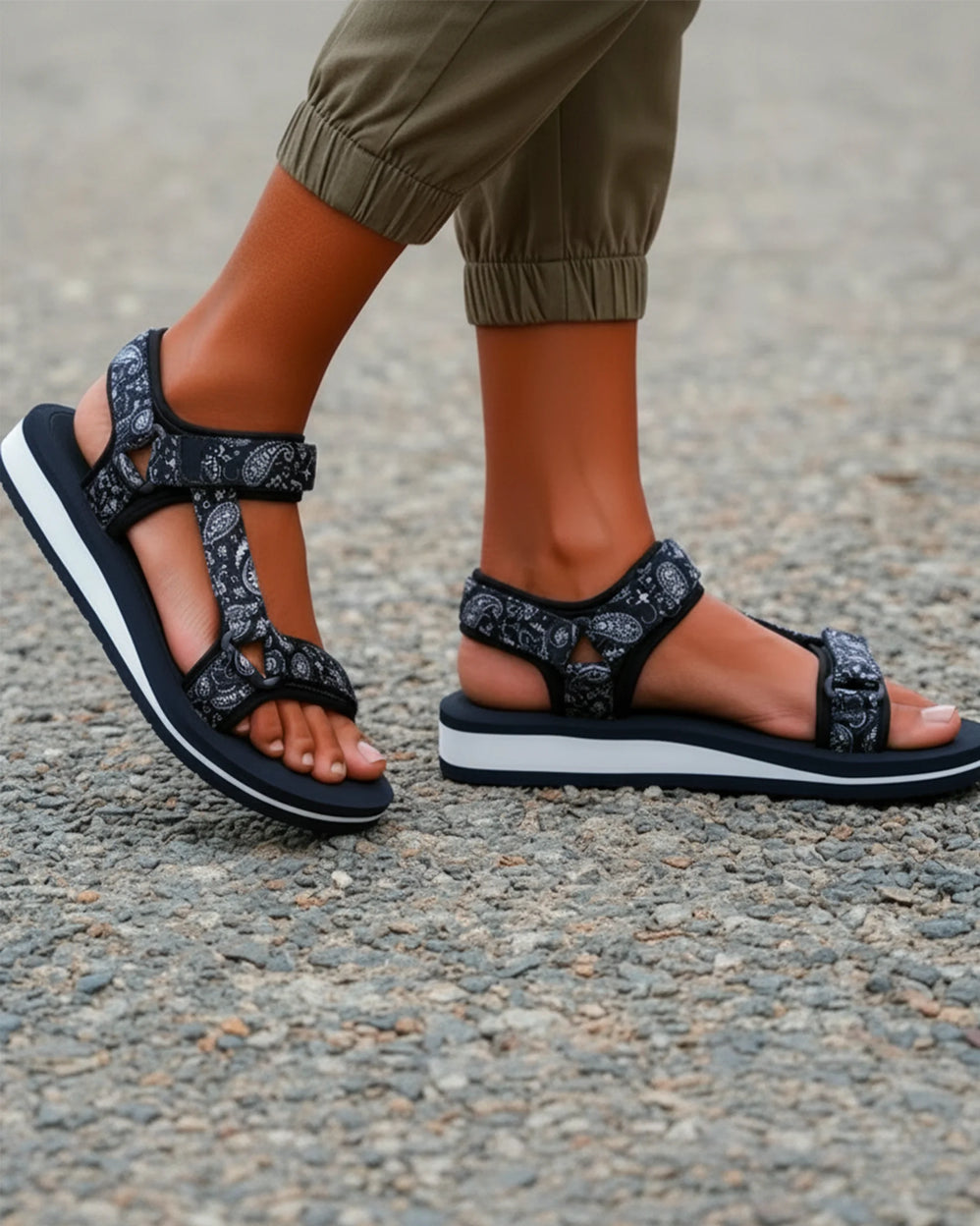 Sandale Femme sport talon Marine - Isotoner