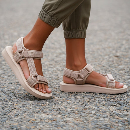 Sandales Femme Sport à talon Beige - Isotoner