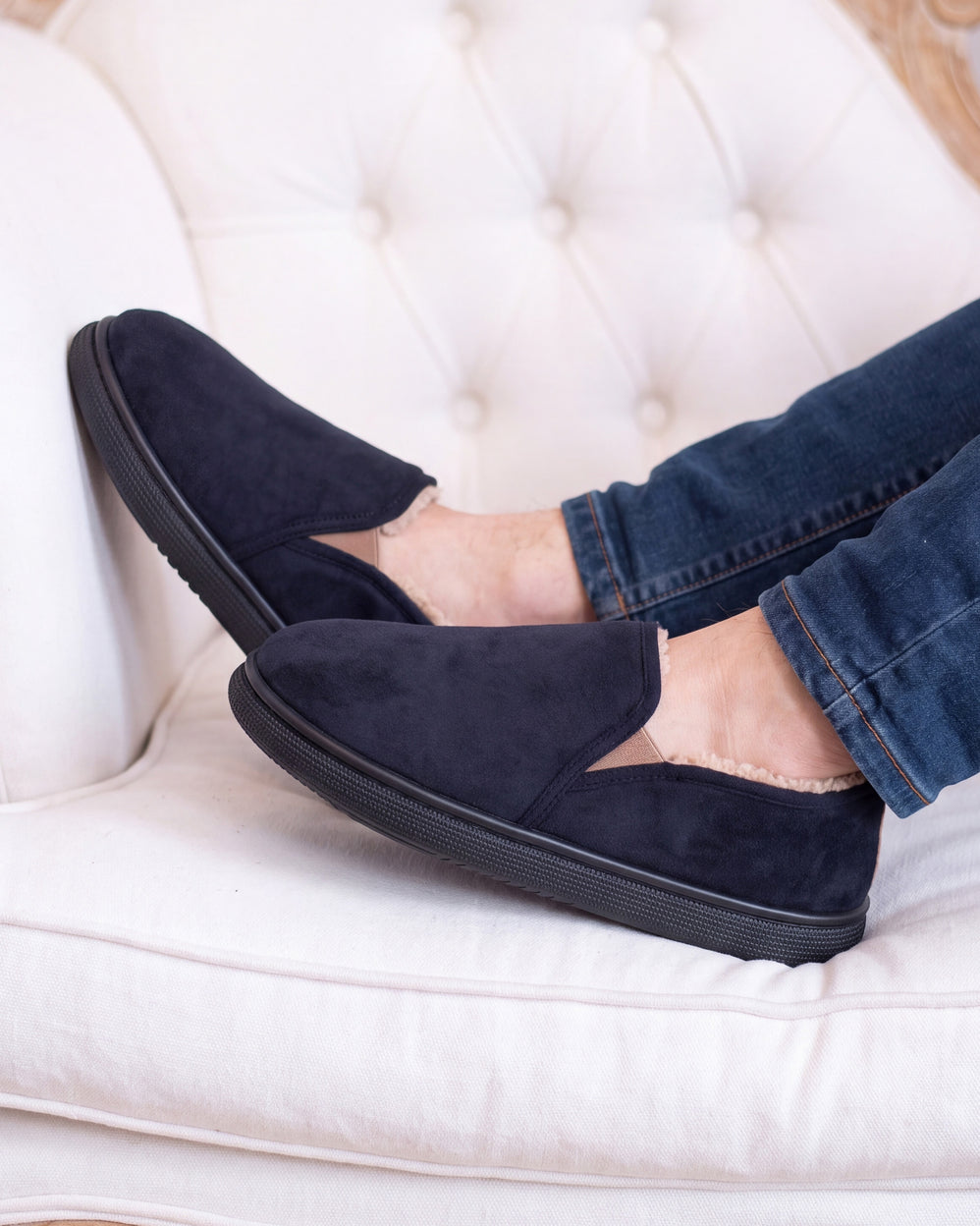 Chaussons Slippers Homme Noir - Isotoner