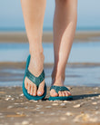 Tongs Femme yoga confort Vert canard