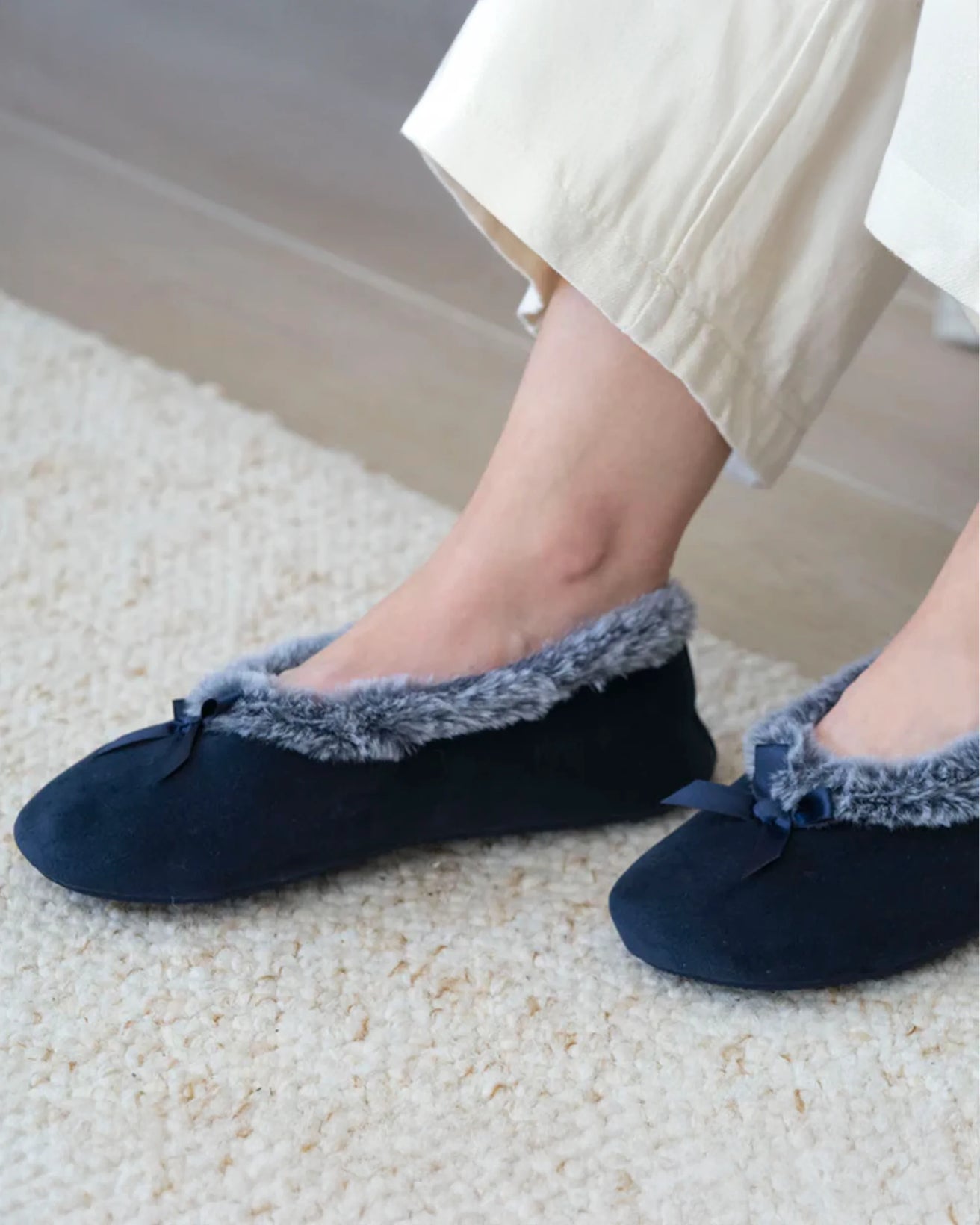 Chaussons ballerines Femme Marine