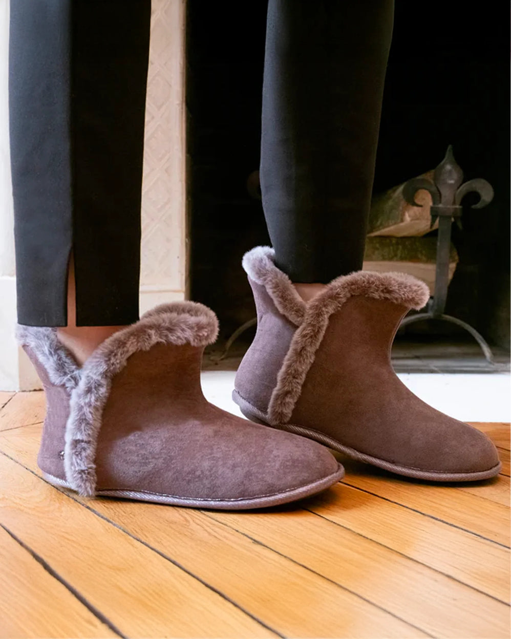 Chaussons bottillons Femme Gris - Isotoner
