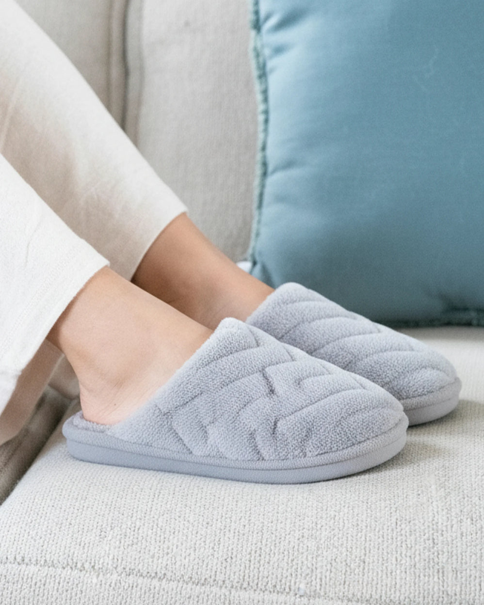 Chaussons mules Femme BLOUP Gris - Isotoner