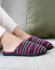 Chaussons mules Femme Rayures