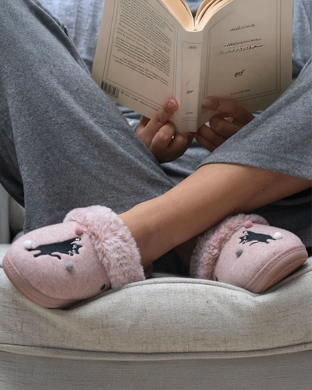 Chaussons mules Femme Rose chiné - Isotoner