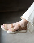 Sandales Femme Tressées Camel