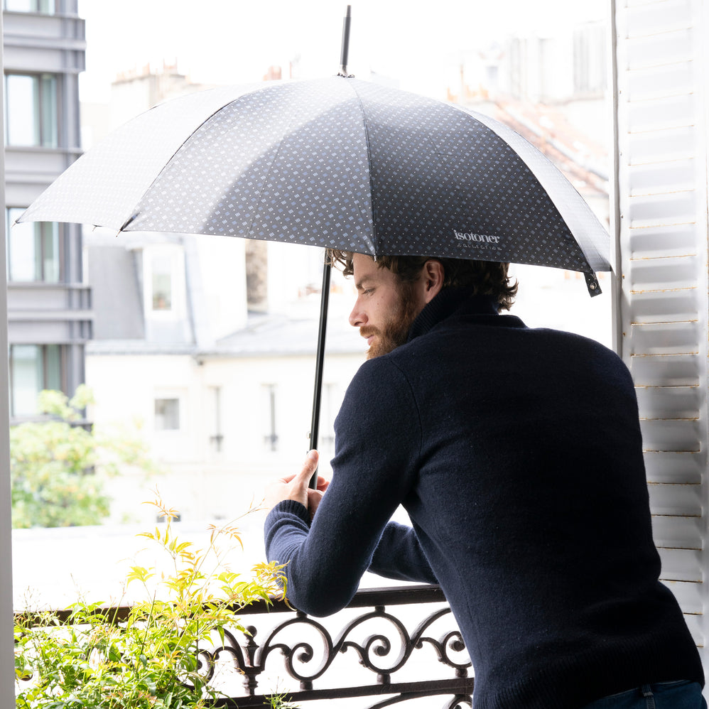 Parapluie Canne Auto Cravate trait - Isotoner