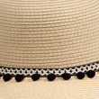 Chapeau Femme Capeline pompons noirs