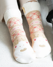 Chaussettes fourrées Femme Beige Noël