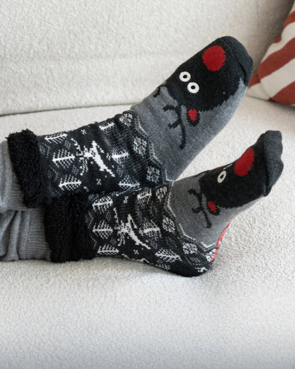 Chaussettes fourrées Homme Gris Noël - Isotoner