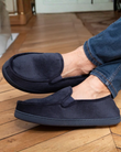Chaussons mocassins Homme velours Marine