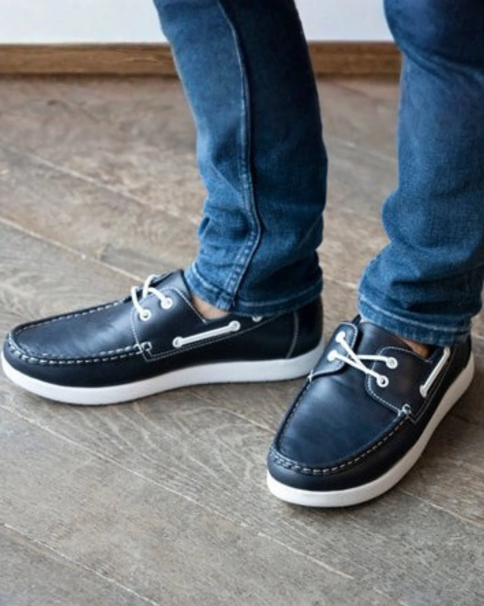 Mocassins Homme bateau Marine - Isotoner