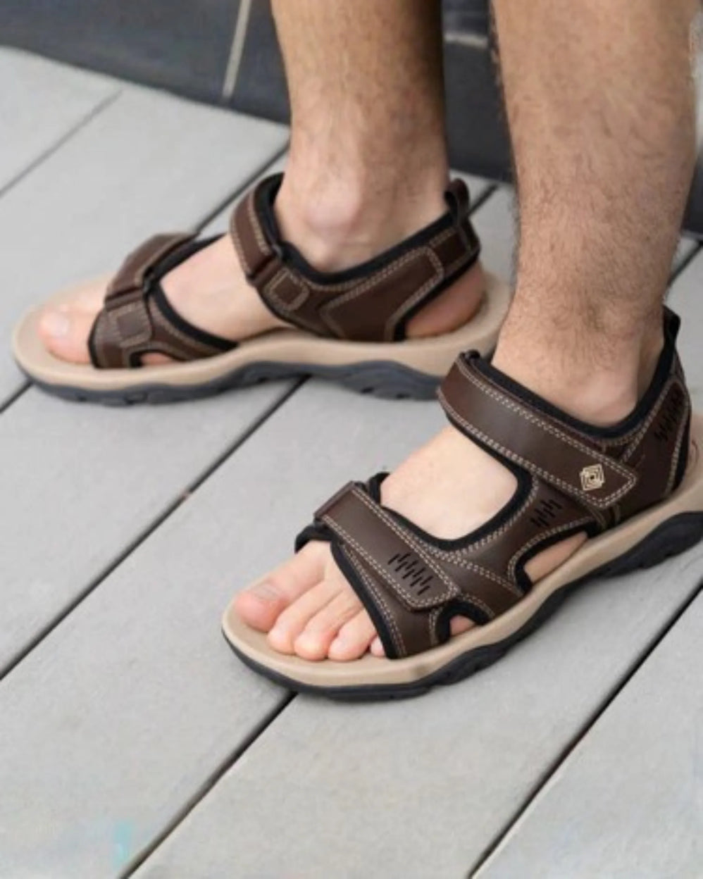 Sandales Homme Sport Marron - Isotoner