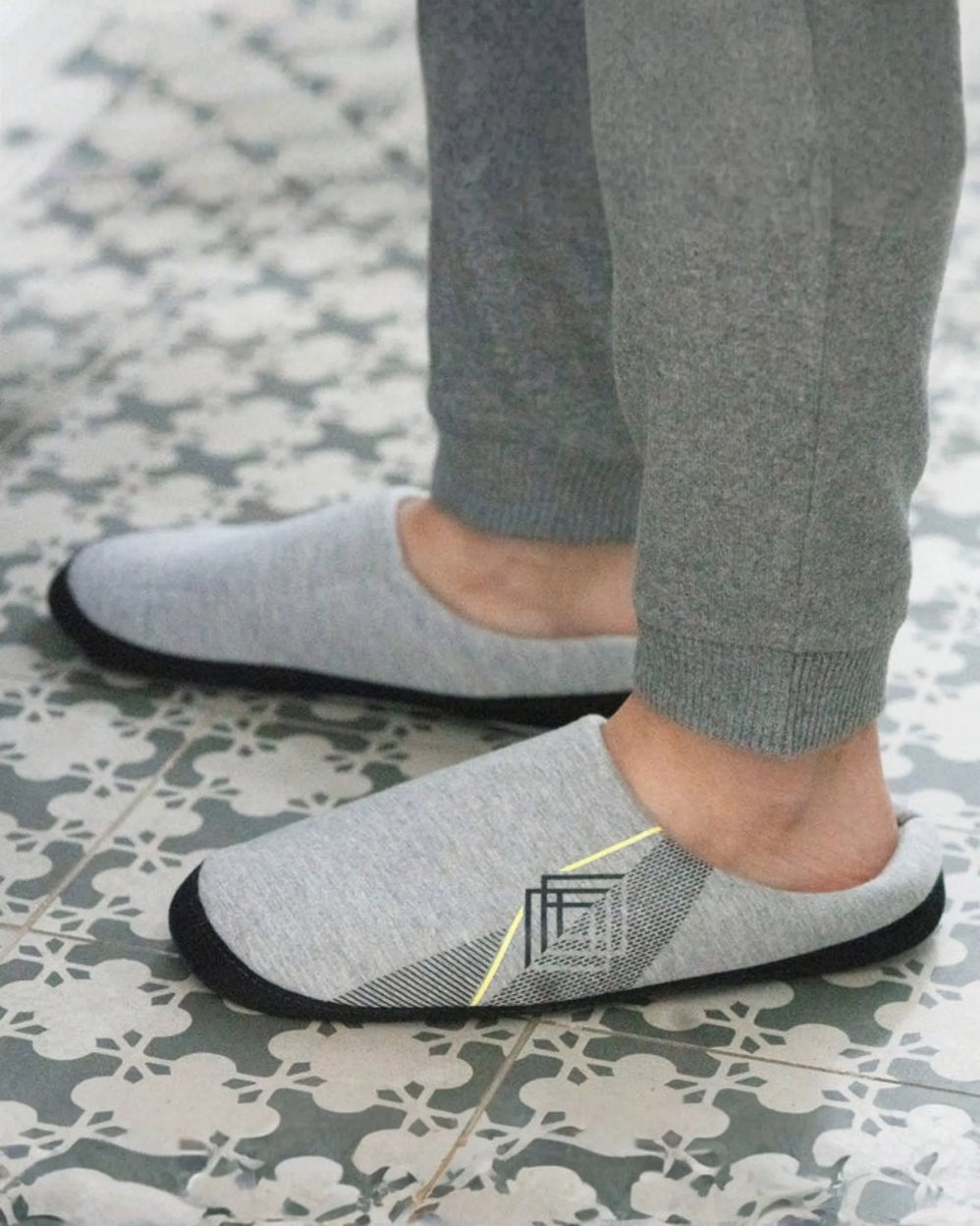 Chaussons mules Homme jersey Gris foncé - Isotoner
